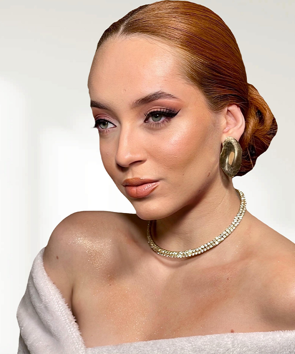 Make glam com pele iluminada